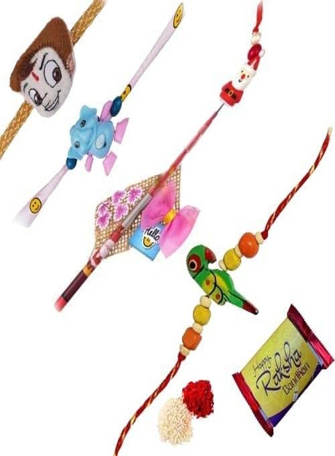 iinfinize Charming Rakhi Set Surprise Unique Collection For Little Ones Bhai Brother Sister Raksha Bandhan Delight With Roli Chawal - Image 1